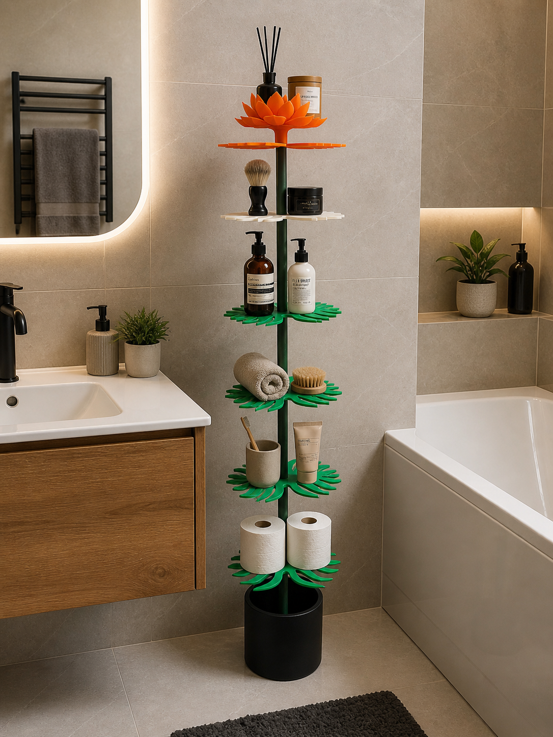 Bloom Tower – Modular Vertical Organizer